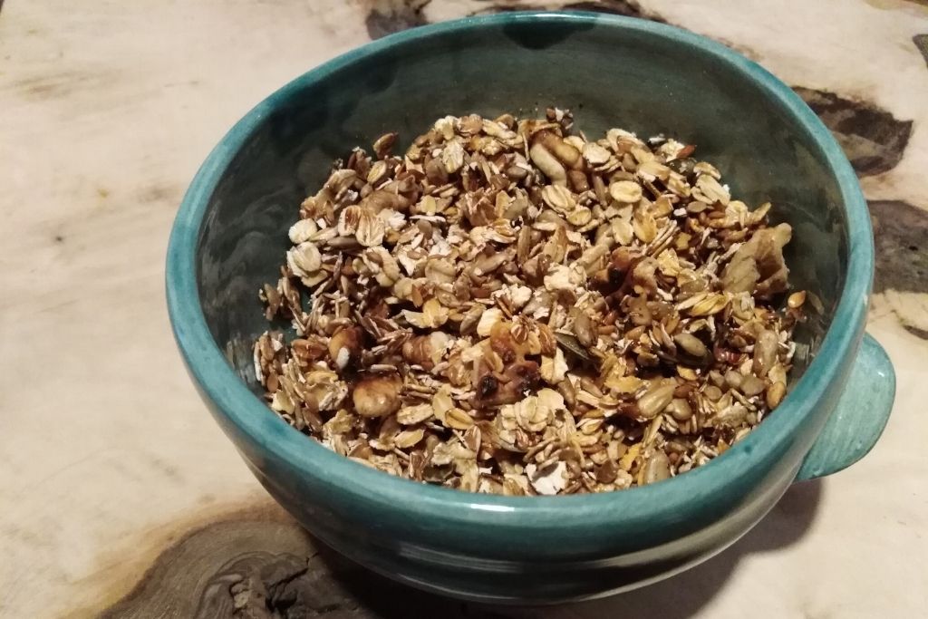 produit petit dejeuner flocon avoine et graine torrefiees au four solaire